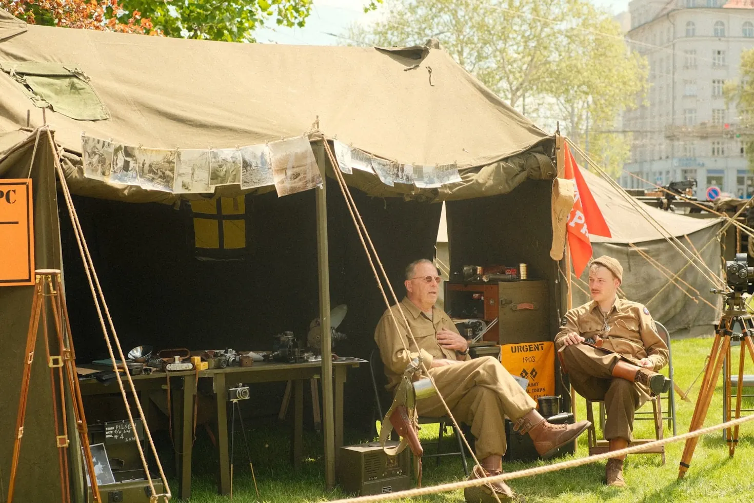 Field tents set up at a retreat camp